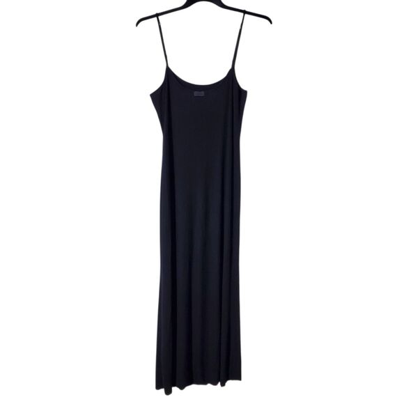 Skims Ribbed Modal Spaghetti Strap Maxi Dress Sz 2XL Black Bodycon Y2K - Picture 4 of 13